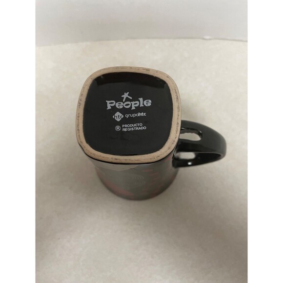 People HTC Art Deco Lady w/Red Hat And Rose Ceramic Mug  Black & Red 8oz - Picture 9 of 9